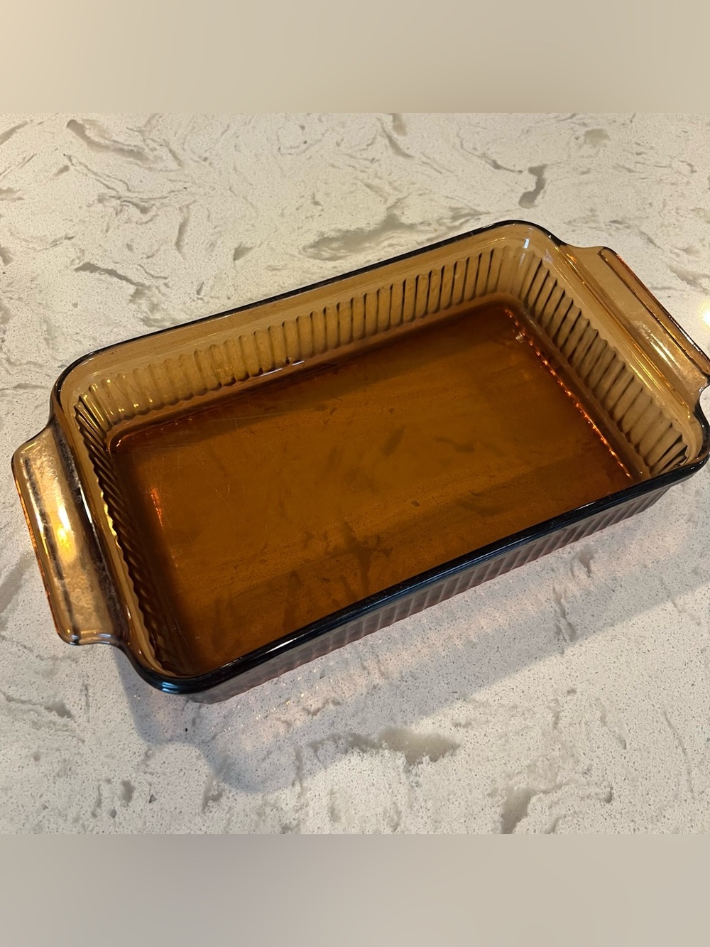 Vintage Anchor Hocking Amber Baking Dish